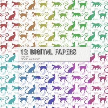 Patterned Paper Scrapbooking, Scrapbooking Paper Cat