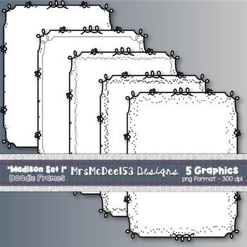 Preview of Scrappy Border Clipart Frames - Vector Graphics - {Madison Set 1}