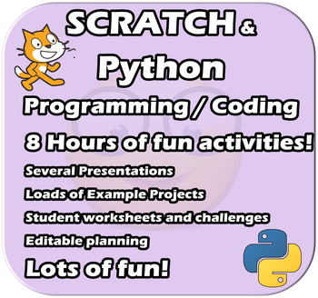 Preview of Scratch 3.2 & Python Computer Programming / Coding 8 Hours of FUN technology