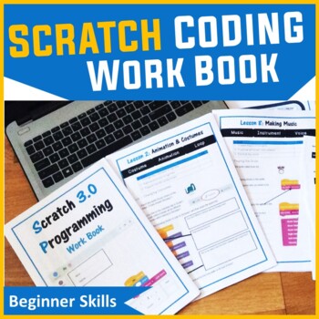 Preview of Computer Coding in Scratch Digital Workbook (Skill Beginner) | Computer Science