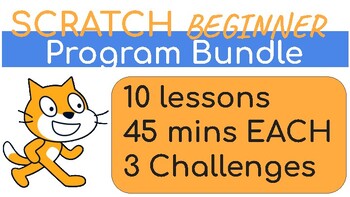 Preview of Scratch Beginner Program: Introduction to Scratch: Basics of Coding Bundle
