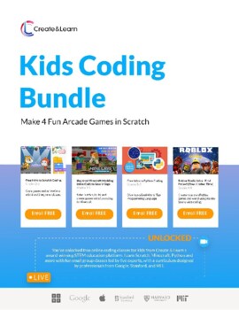 Preview of Scratch Coding Beginner Bundle: Make 4 Fun Arcade Games