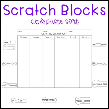 Editable & Printable Scratch Blocks - iCompute