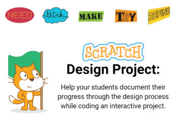 Preview of Scratch Coding Design Project (Python JavaScript programming) STEM PBL