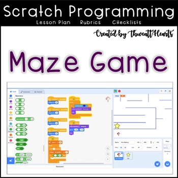 Preview of Scratch Coding Lesson Plan Maze Coding