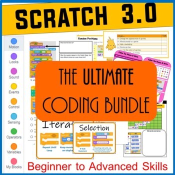 Preview of Scratch Coding Lesson Plans Bundle - Beginner to Advanced - Computer Science