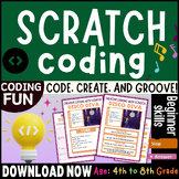 Scratch Coding Music Activity - Coding Unplugged & Computer Coding Worksheets