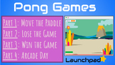 Scratch Coding: Pong Games (4 days of lessons)