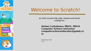 Preview of Scratch Coding Programming Intro Course | Elementary School | Middle School