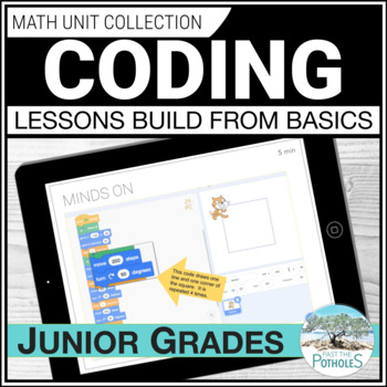 Preview of Scratch Coding Unplugged & Digital Lessons & Activities Grade 4,5,6 Ontario Math