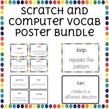 Preview of Scratch & Computer Vocabulary Bundle