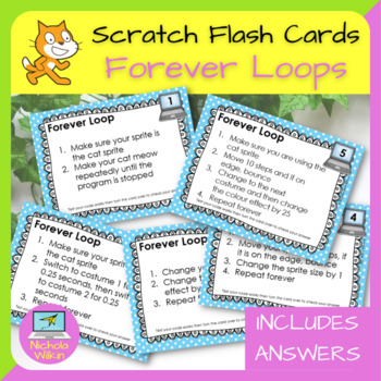 Preview of Scratch Forever Loop Flash Cards