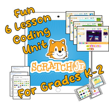 Preview of Scratch JR - 6 lesson Unit - Fun Technology STEM Digital Resource