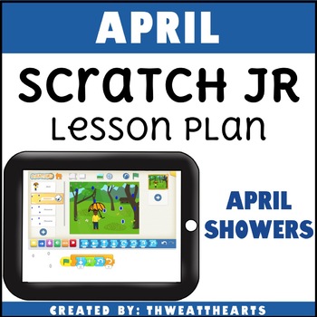 Preview of Scratch Jr Coding Lesson Plan Rain Showers