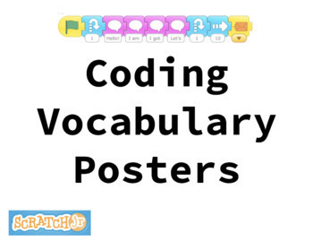 Preview of Scratch Jr Coding Vocabulary Posters