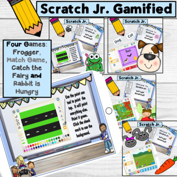 Preview of Scratch Jr. coding Gamified bundle