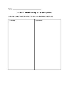 Preview of Scratch Jr./Narrative Planning Sheets
