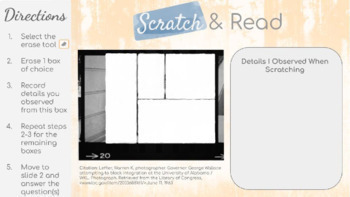 Preview of Scratch Off Primary Source Jamboard: Stand at the Schoolhouse 1963