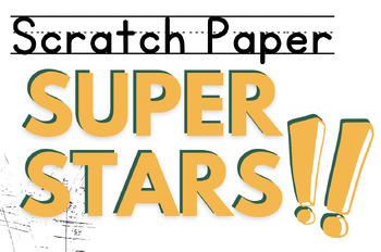 Preview of Scratch Paper Superstars Bulletin Board Decorations