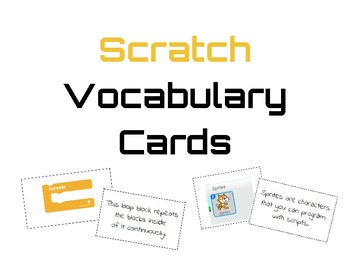 Preview of Scratch Vocab Flash Cards