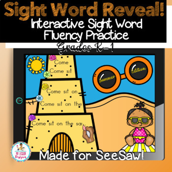 Preview of SeeSaw Scratch and Read Summer Sight Word Reading Fluency-Distance Learning
