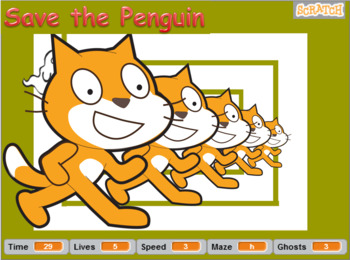 Preview of Scratch v3 Project I: Save the Penguin