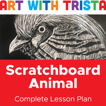 Preview of Scratchboard Drawing Art Lesson With 100+ Animal Images
