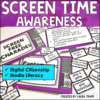 Preview of Screen Time Awareness for Digital Citizenship - Screen Free Week Activities
