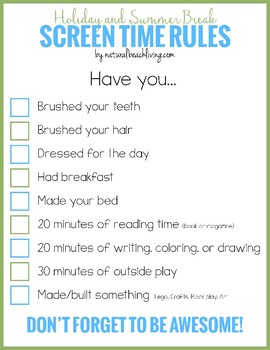 Screen Time Rules & Punch Card System - Mom For All Seasons