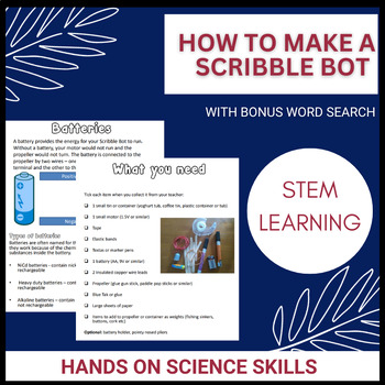 8 Student with Case STEM Scribble Bot Kit Lethan Jot Bot Kit 