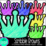 Scribble Crowns Clip Art {The Teacher Stop}