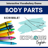 Scribble! EDITABLE English / ELL Vocabulary Game - Body Parts