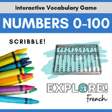 Scribble! EDITABLE French Vocabulary Game - Numbers 0-100