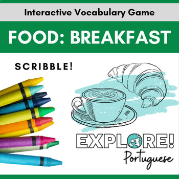 Preview of Scribble! EDITABLE Portuguese Vocabulary Game - Food: Breakfast