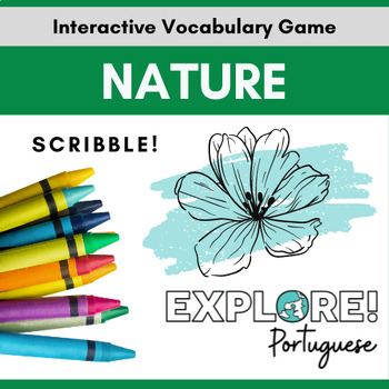 Preview of Scribble! EDITABLE Portuguese Vocabulary Game - Nature