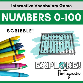 Preview of Scribble! EDITABLE Portuguese Vocabulary Game - Numbers 0-100