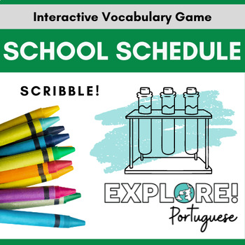 Preview of Scribble! EDITABLE Portuguese Vocabulary Game - School & Classes