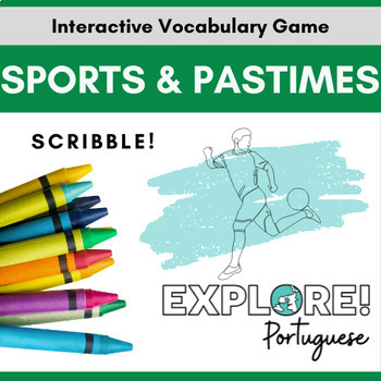 Preview of Scribble! EDITABLE Portuguese Vocabulary Game - Sports & Pastimes