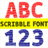 Scribble Font, Cute KG Fonts For Signs, Bulletin Boards An