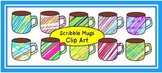 Scribble Mugs Clip Art