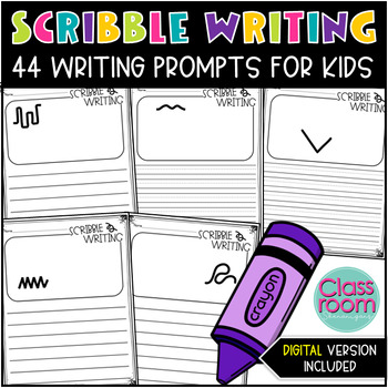 Preview of Scribble Writing Journal Prompts for Elementary Students