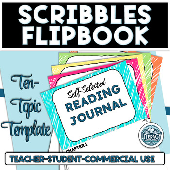 Preview of Scribbles Flip Book 10-Topic Template