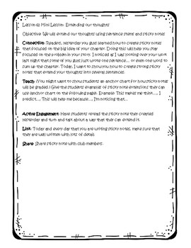 Scripted CHARACTER STUDY Readers Workshop Lesson Plans by The Primary ...