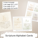Scripture Alphabet Cards, Scripture Memorization Flash Cards