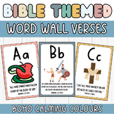 Scripture Alphabet Word Wall: Christian Bible Learning and