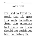 Scripture Memory Daily Drill - John 3:16