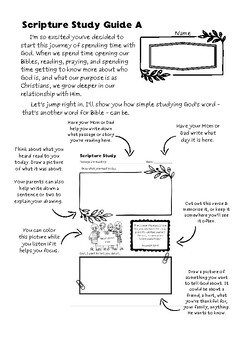 Preview of Scripture Study Guide A - Toddler / Preschool / Jr Kindergarten