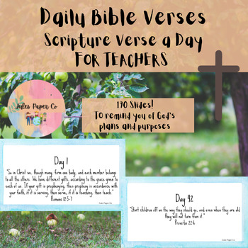 Preview of Scripture Verse - a - Day for Teachers