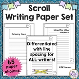 Scroll Border Writing Paper Set (65 pages) Lined & Unlined