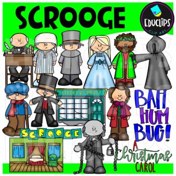 Preview of Scrooge Clip Art Set {Educlips Clipart}